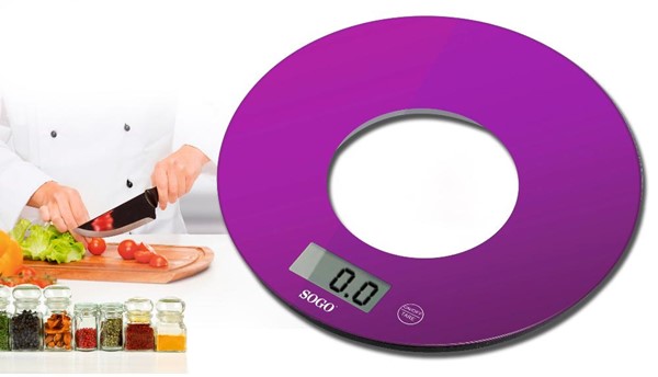 Slika SOGO Kuhinjska vaga BAC-SS-3965 Digitalna  Ljubičasta , 5 kg