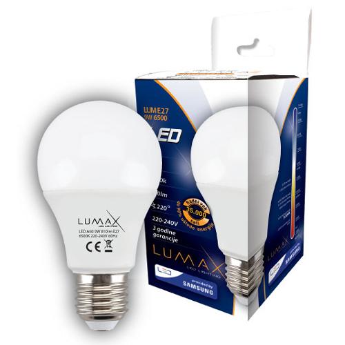 Slika LUMAX LED Sijalica LUME27-9W 6500K  LED, Hladno bela, 9 W, E27