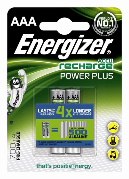 Slika Baterije AAA punjive 700mAh Energizer 26650, 1/2