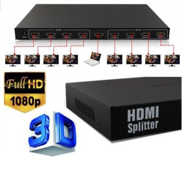 Slika HDMI spliter 1/8 1080P 3D V1.4 aktiv 