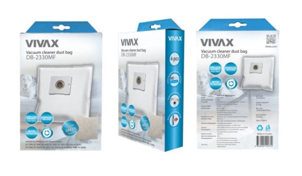 Slika VIVAX HOME Kese za usis. sint. (4kom/pak) + filter