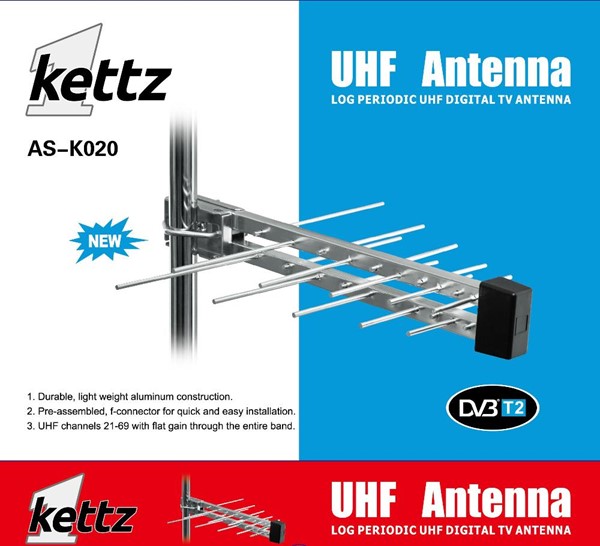 Picture of Antena TV/FM/T2 RF konektor Kettz AS-K020